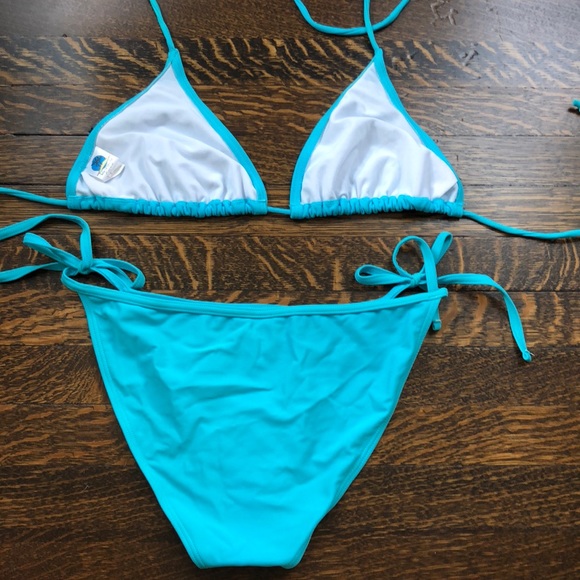 Island World Apparel Swim Island World Apparel Aqua Blue String Bikini Poshmark